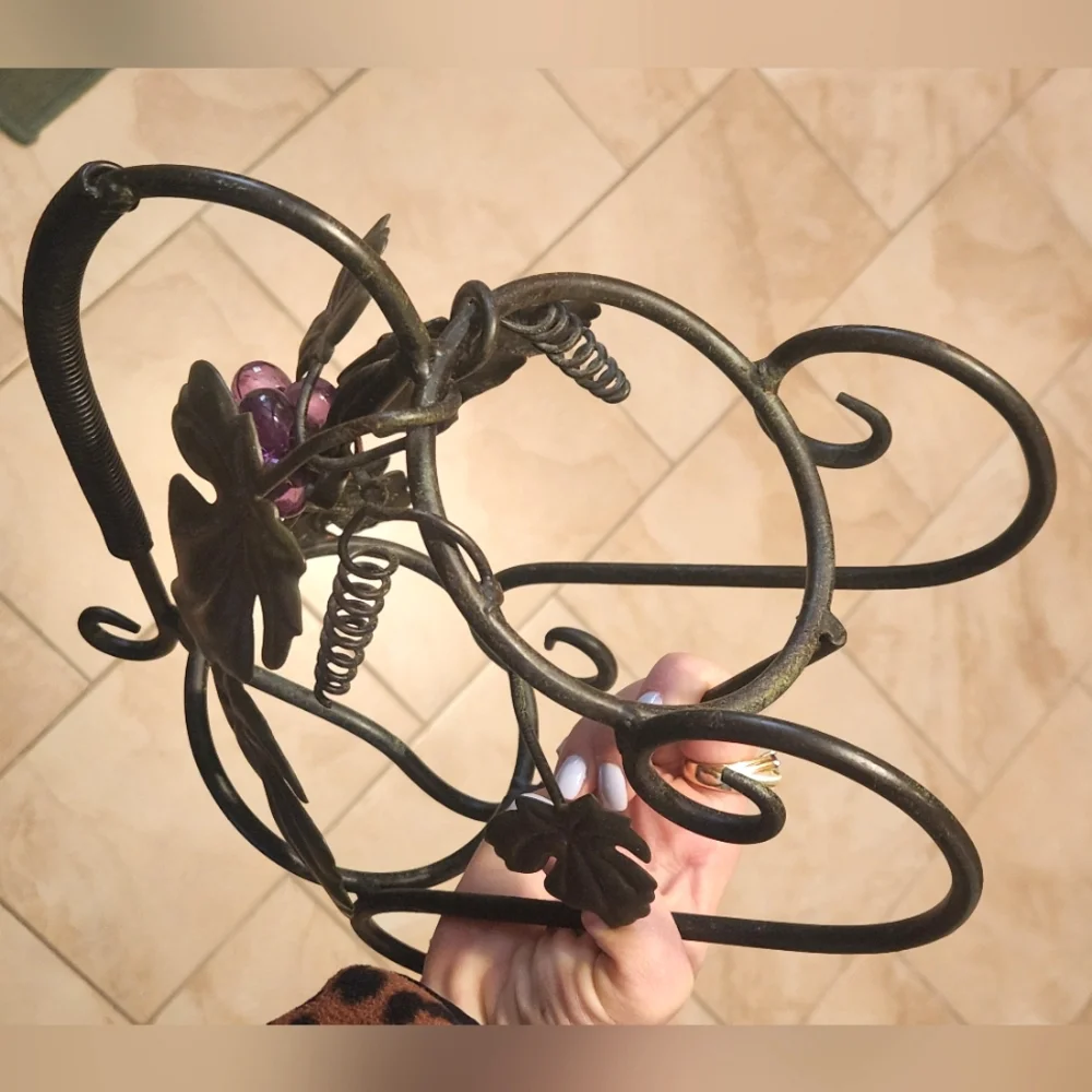 Williams Sonoma Wrought Iron Wine Bottle Holder